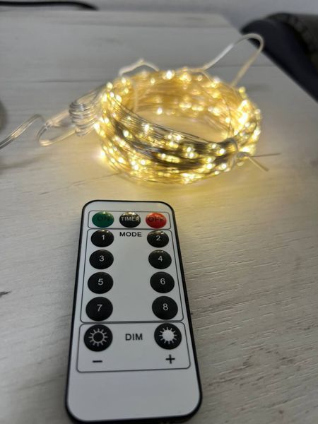 Гирлянда &ldquo;Роса&rdquo; на прозрачном проводе от USB теплый белый  4-R20PUG фото
